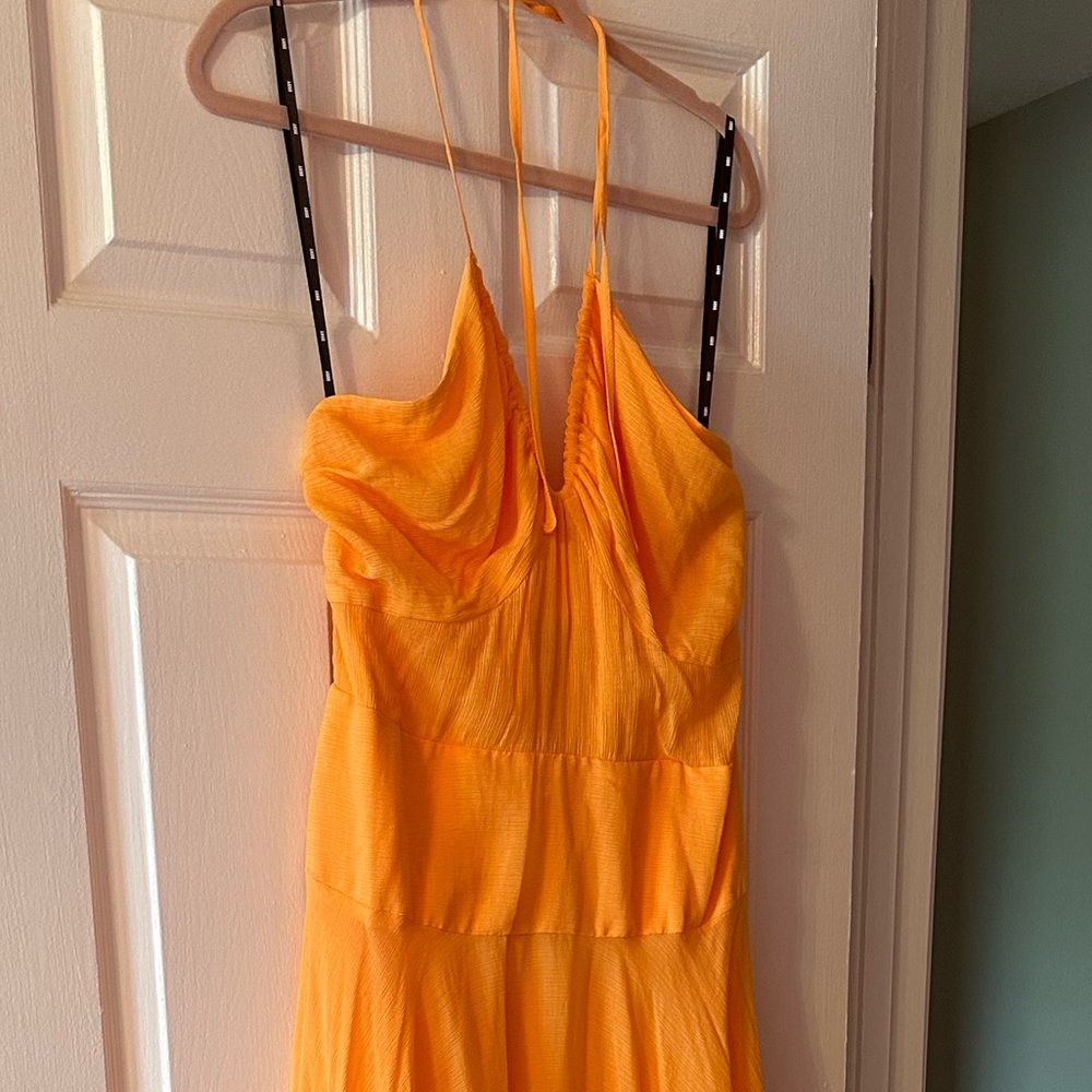DKNY Orange Midi Dress